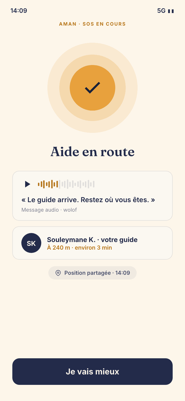 SOS · l'aide en route